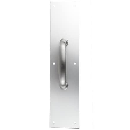 Trans Atlantic Co. 4 in. x 16 in. Aluminum Pull Plate with Round Pull GH-PP5425-AL